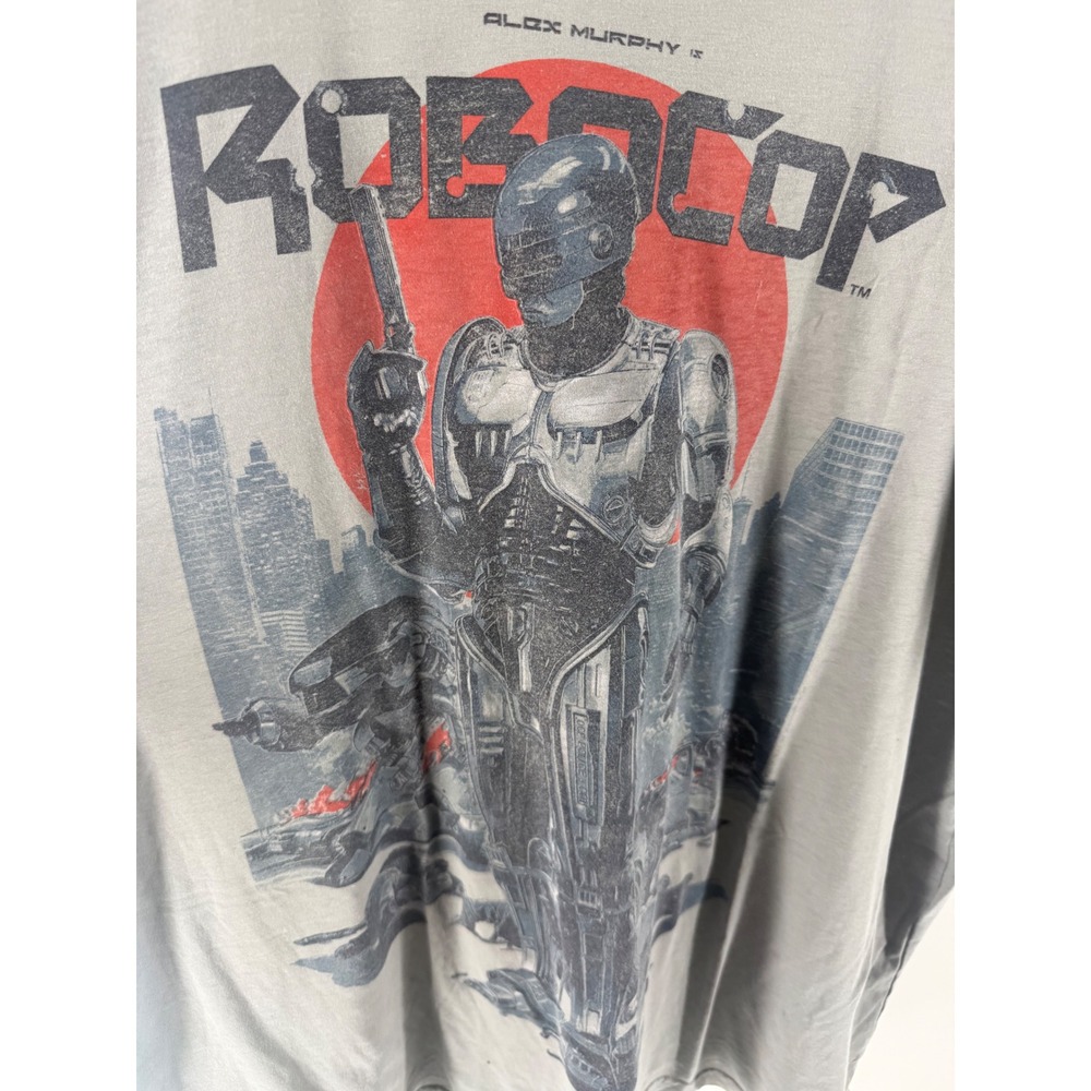 Loot Crate RoboCop Alex Murphy Graphic T-Shirt Mens 2XL Gray Sci-Fi Movie Tee